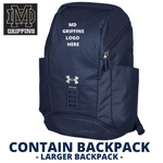 UA BACKPACK - CONTAIN w/Embroidered MD Logo - EXTRA LARGE BACKPACK