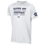 UA YOUTH SHORT SLEEVE TECH T - Navy / White