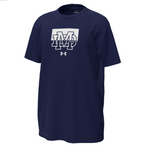 UA YOUTH SS BLOCK TECH T - Navy